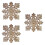 3Pièces Décor En Bois Khaki Fleurs DIY Pour Noëls 7