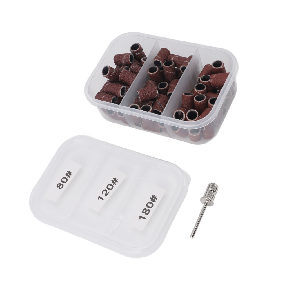 75pcs Nail Sanding Caps for Dead Skin Removal, 80/120/180 Grit