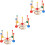 3Ensembles Jeu De Quilles D'extérieur En Bois Durable Couleurs 5