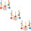 3Ensembles Jeu De Quilles D'extérieur En Bois Durable Couleurs 9