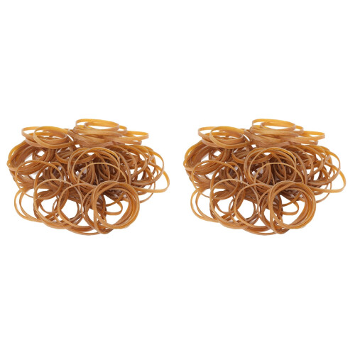 2Pièces Bandes En Caoutchouc Stretchable Multiusage Light Brown 2