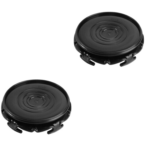 2Pièces Support De Pot De Noir Aspect Bois Pour Décoration 2