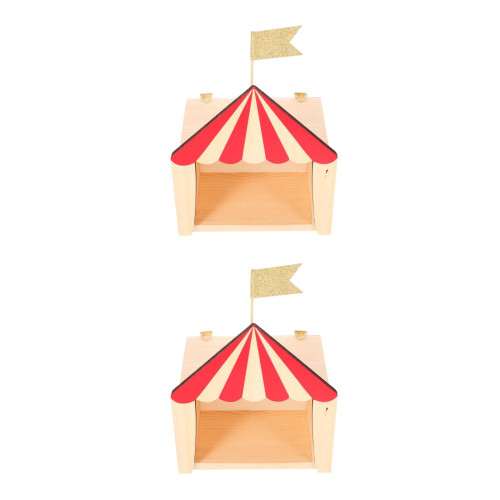 2Pièces Ornement De Bureau Rouge Pour Rangement 1