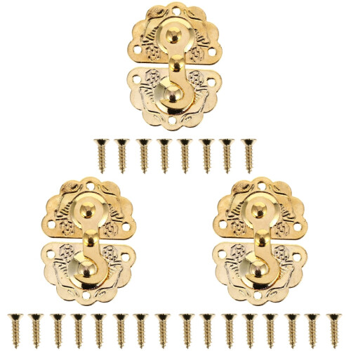 15Pièces Serrure Rétro En Pour Boîte De Rangement 2