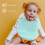 Bavoir Bébé Réglable Silicone Vert Étanche Confortable Fragile 5
