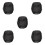 5Pièces Couvre-Casques Noir Étanches Avec Bande Visibilité 10
