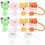 40Pièces Caps Silicone Réutilisables Décor Animaux Multicolores 2