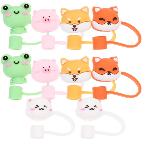 40Pièces Caps Silicone Réutilisables Décor Animaux Multicolores 1