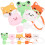 40Pièces Caps Silicone Réutilisables Décor Animaux Multicolores 3