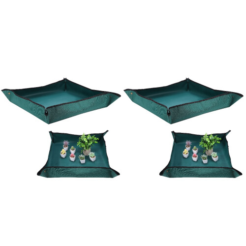2Pièces De Rempotage Multitâche Vert En PVC Pour Plantes 1