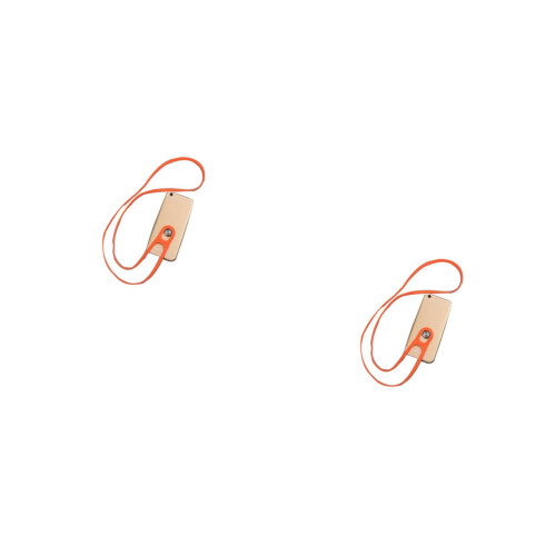 2Pièces Sangles Téléphone Silicone Orange, Suspendues Cou Taille 1