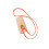 2Pièces Sangles Téléphone Silicone Orange, Suspendues Cou Taille 9