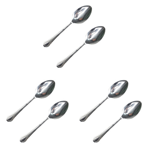 6Pièces Cuillères Accessoires Argent Magie Scène Performances 2