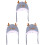 3Pièces Bonnet Bébé Hiver Coton Bleu Antilope Oreilles Chaud 3