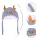 3Pièces Bonnet Bébé Hiver Coton Bleu Antilope Oreilles Chaud 10