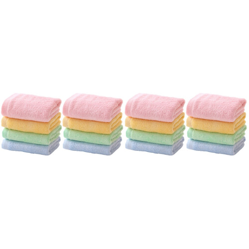 16Pièces Serviettes Absorbantes Douces Bain Enfants Assorties 2