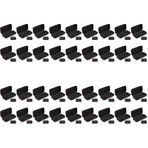 6Pièces Pochette Microphone Rigide Eva Protection Chargeur Noir 2