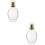 2Pièces Flacons En Verre Transparent Bouchon Élégant 6