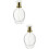 2Pièces Flacons En Verre Transparent Bouchon Élégant 7
