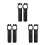 3Pièces Guidon Aluminium Noir Antidérapant 11