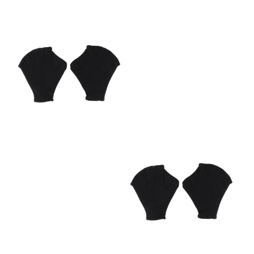 2Paires Doigts Natation Noir Améliore Propulsion 2