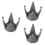 3Pièces Ventouses Casque Silicone Gris Décoration Pratique 7