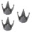 3Pièces Ventouses Casque Silicone Gris Décoration Pratique 8