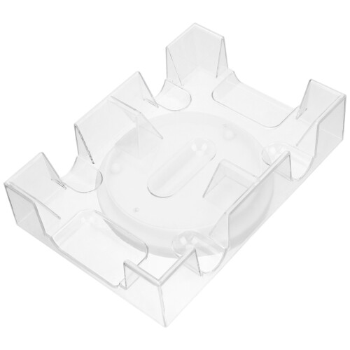 2Pièces Rangement Cartes Transparent Plastic Rotatif 2