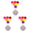 3Ensembles Diffuseur Argenté Pendentif Arôme Feutre 3