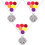 3Ensembles Diffuseur Argenté Pendentif Arôme Feutre 4