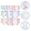 24Pièces Couches Réutilisables Accessoires Colorés Pour Enfant 7