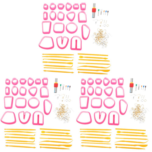 3Ensembles Kit De Découpe Pour Pâte Polymère Rose, Outils DIY 1