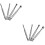 2Ensembles Calibres Internes Argent Flexibles Pour Mesure De 7