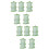 10Pièces Panier De Pliable En Nylon Vert, 8