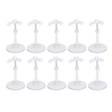 10 Sets weiße Puppenständer für 6-Zoll-Figuren, Mini-Unterstützungsrahmen