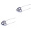 2Pièces Urne Cœur Double Acier Inoxydable Argenté Résistant 2