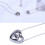 2Pièces Urne Cœur Double Acier Inoxydable Argenté Résistant 7