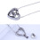 2Pièces Urne Cœur Double Acier Inoxydable Argenté Résistant 8