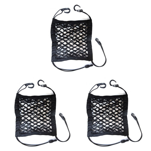 3Pièces Rangement Auto Filet Élastique 2