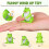 10Pièces Jouets Animaux Grenouille Remontoir Vert Clair Durable En ABS 6
