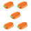 5Pièces Bac À À Chat Pratique Orange Plastique 10