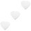 3Pièces Cake Dummies En Mousse Blancs Forme Coeur Pour Décoration DIY 6