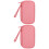2Pièces Étui Rose Anti-Rayures Pour Accessoires Électroniques Voyage 6