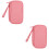 2Pièces Étui Rose Anti-Rayures Pour Accessoires Électroniques Voyage 7