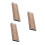 3Pièces Boîte De Rangement Hautbois ABS Portable Marron Clair 6