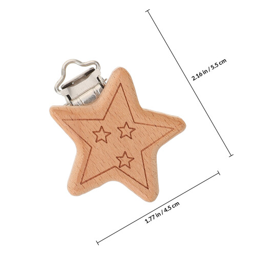 4Pièces Clips Bébé En Bois Clair, - DIY Durable Facile 1