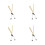 4Paires Balais De Batterie Bois Pour Percussion Accessoires 8