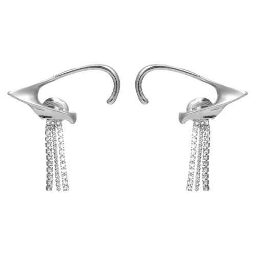 2Paires Boucles D'oreilles Argentées À Accessoires Chic 1