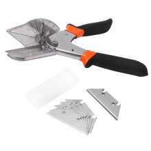 Gehrungschere für Heimwerkerprojekte und Dekorationsarbeiten, vielseitiges Handwerkzeug mit austauschbaren Klingen und innovativem Schiebersystem