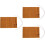 3Pièces Livre Décoratif Bambou Style Rétro Pour 6